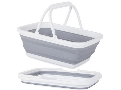 Silikonový skládací nákupní košík s držadly