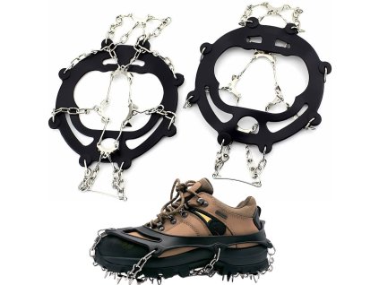 Turistické mačky na boty v horách hroty řetězy protiskluzové 36-40