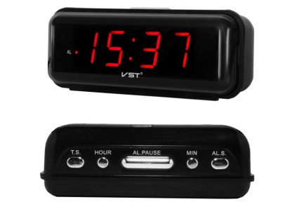 Budík elektronický síťový vedl 24h alarm