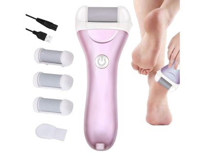 Elektrický pilník na paty pemza sada 3 válečků lcd