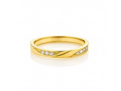Prsten z chirurgické oceli pokovený 14karátovým zlatem PST989, velikost prstenu: US6 EU11