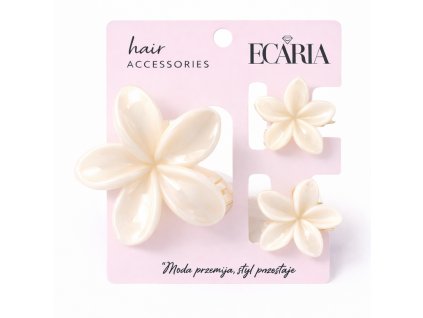 Sada 3 sponek do vlasů v 1, XL květina + 2 mini sponky SP442