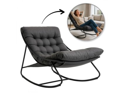 HOUPACÍ KŘESLO DO ZAHRADY DO OBÝVACÍHO POKOJE, TERASOVÁ HOUPACÍ POHOVKA COCOON KR38SZ