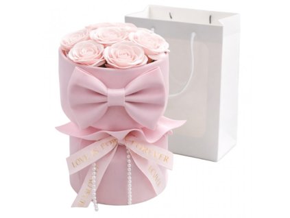 Květinová krabička, kytice vonných mýdlových květů v krabičce po 8 ks. LED BUK24R