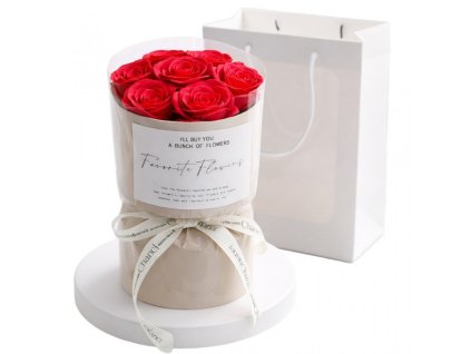 Květinová krabička, kytice vonných mýdlových květů v krabičce, 7 ks. BUK27CZE