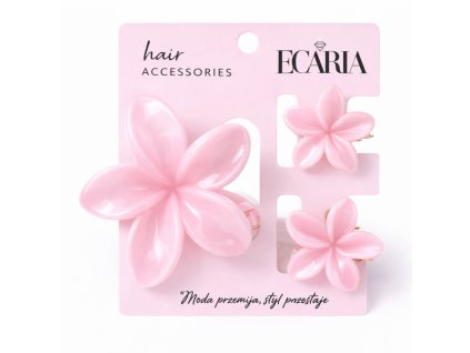 Sada 3 sponek do vlasů v 1, XL květina + 2 mini sponky SP443