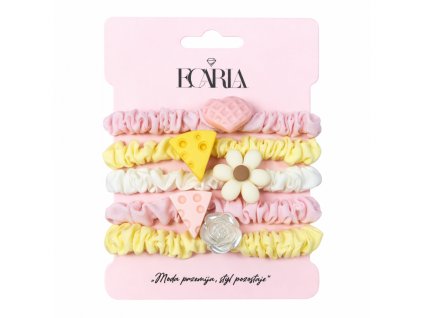 Sada 5 v 1 vlasových gumiček na odznaku Sweet GUM127