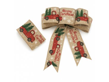 Vánoční stuha na mašli, vánoční dárková stuha 5cm x 2m KSN132