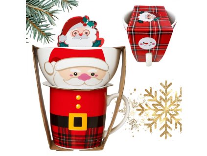 VÁNOČNÍ HRNEK 350 ml - sada s miskou 400 ml KB37WZ4