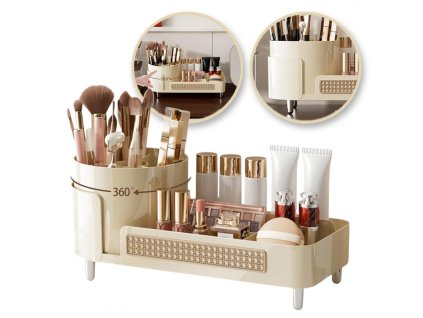 Organizér na štětce, kosmetiku, vídeňský cop, otočný, 34,5x7,8x15 cm CB75K