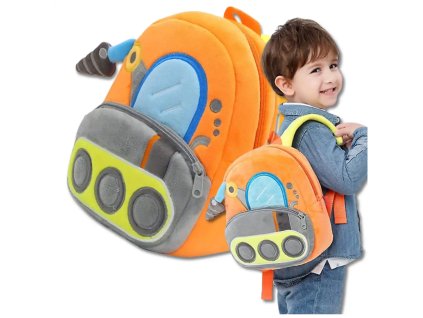 Dětský plyšový batoh pro předškoláky se zipem BAGR