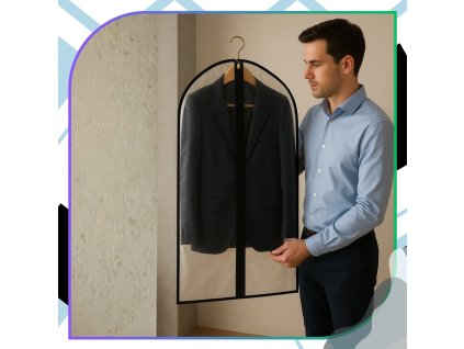 Organizér do šatníku, vodotěsný, průhledný obal na oblečení, sada 10 kusů