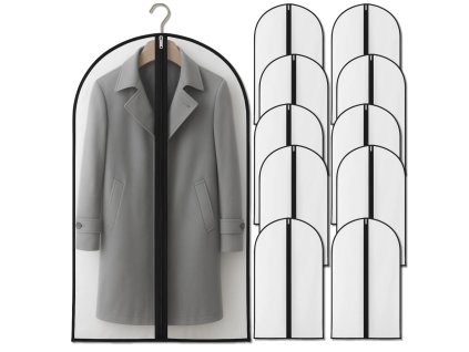 Organizér do šatníku, vodotěsný, průhledný obal na oblečení, sada 10 kusů