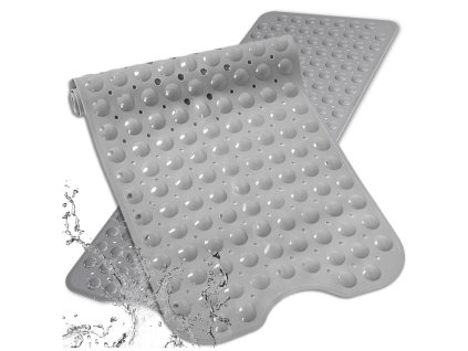 Protiskluzová podložka do sprchové vany 100x40 cm šedá