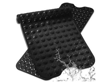 Protiskluzová sprchová rohožka do vany do koupelny 100x40 cm černá