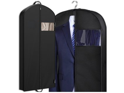 Černý nepromokavý organizér na oblečení do šatní skříně