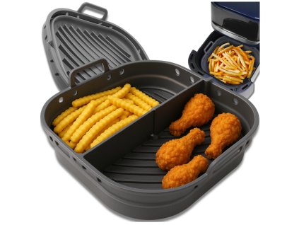 Silikonová vložka do fritézy, opakovaně použitelná forma na pečení, šedá