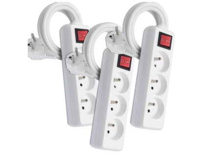 GRUNDIG prodlužovací kabel 1,5 m, 3 zásuvky, SADA 3 KS