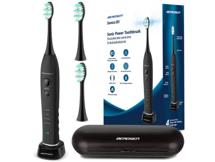 Sada sonických zubních kartáčků s pouzdrem Sonica B3 černá