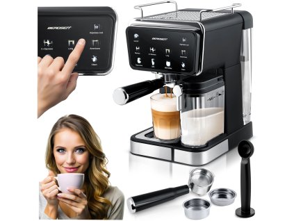 Berdsen BD-773 černý kávovar s pěničem mléka, 20 barů