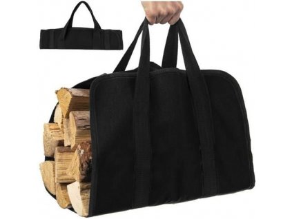 Odolná dřevěná taška Kaminer, černá, oxfordská tkanina 600D, 98x45 cm