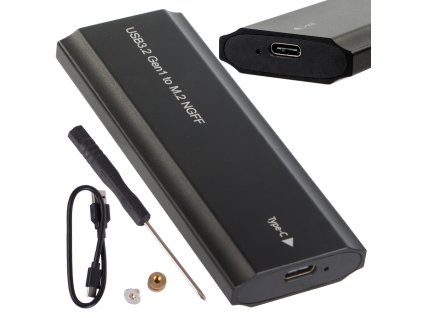 Hdd adapter box m.2 sata ngff usb 3.1 usb typ-c 2230-2280mm