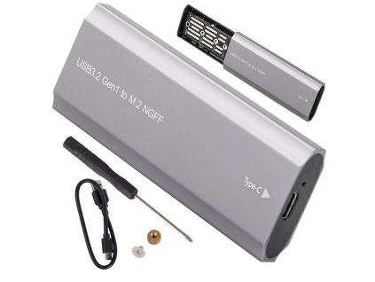 Hdd adapter box m.2 sata ngff usb 3.1 usb typ-c 2230-2280mm