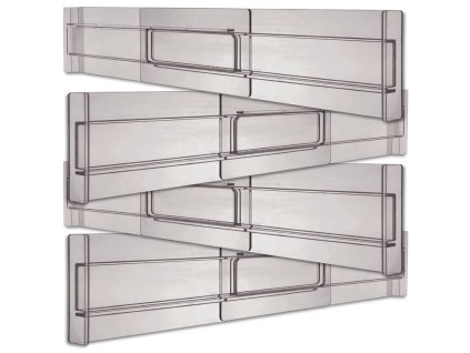 Nastavitelná přepážka zásuvek, sada 4 ks, oddělovací organizér