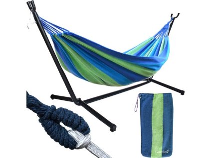 Zahradní houpací síť 200x150cm s rámem