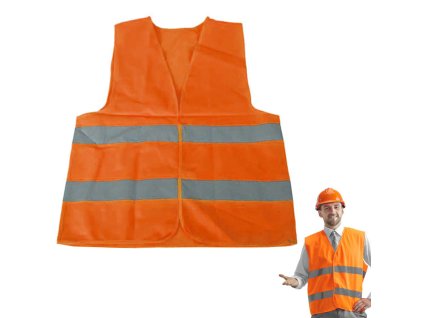 Reflexní bezpečnostní vesta oranžová