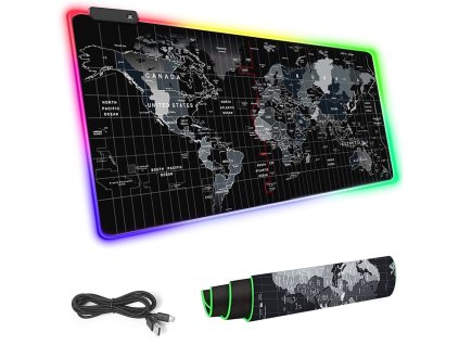 Podsvícená herní podložka pod myš led xxxl