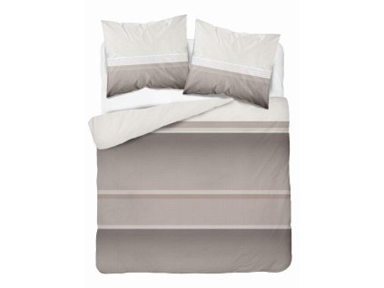 Ložní souprava z mikrovlákna 220x200 béžová geometrie 4979 A Light 71