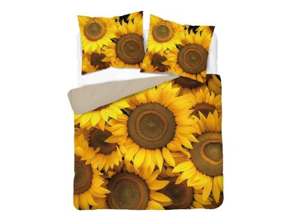 3D povlečení z mikrovlákna s motivem slunečnic – 160x200 cm – Visuale 3D – vzor 5311 A