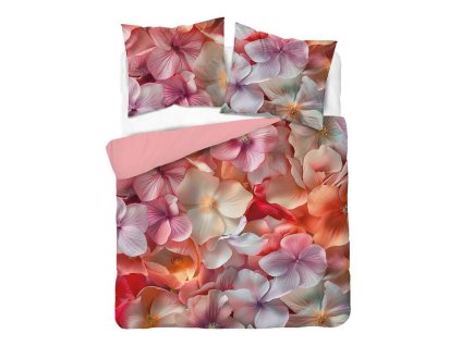 3D povlečení z mikrovlákna s květy hortenzie v pastelových odstínech – 220x200 cm – Visuale 3D – vzor 5312 A