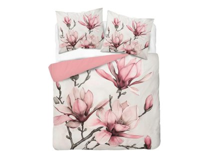 3D povlečení z mikrovlákna s pudrovými květy magnólie – 220x200 cm – Visuale 3D – vzor 5433 A