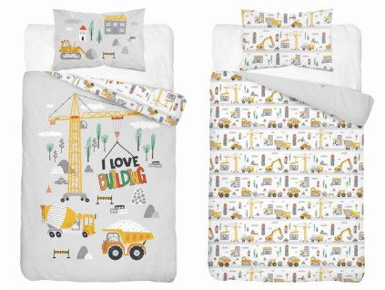 Dětské bavlněné povlečení 100x135 světle šedé – 5516 B - Mayamoo