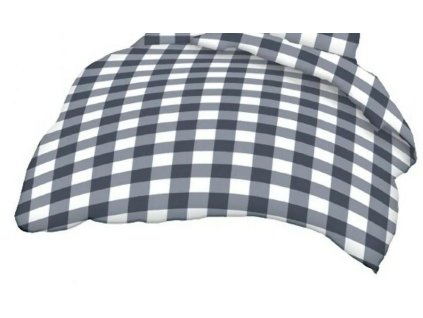 Bavlněný povlak na peřinu Bark 140x200 tmavě modrá bílá kostka 171C A845_3 Bark 23