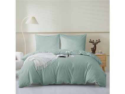 Damaškové povlečení 220x200 mátově pruhované – Classic Line