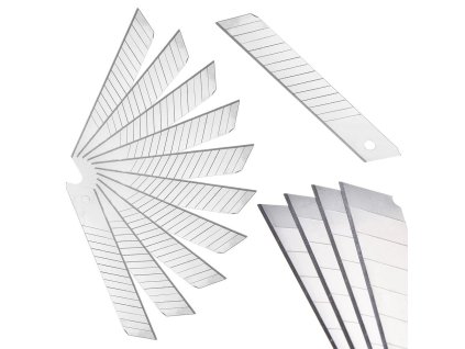 Vyměnitelné odlamovací čepele nožů 18 mm 10 ks čepelí