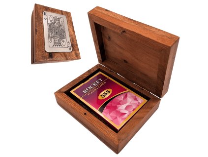 Balíček karet v dřevěné krabičce – DNU-3025