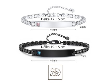 Sada párových náramků Eternal Bond – Black & Silver Edition (Srdcem darované)