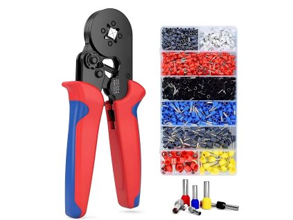 Krimpovací kleště na dráty 0,25-10 mm set 1200 elementů