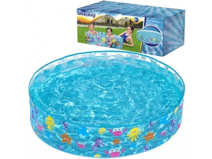Dětský expanzní bazén BESTWAY, PVC, 122x122x25 cm, kapacita 277 litrů