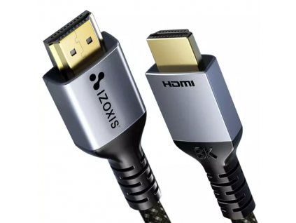 HDMI Kabel 8K 2m, High Speed, Kov/PVC/Nylon, Bez Zamotání