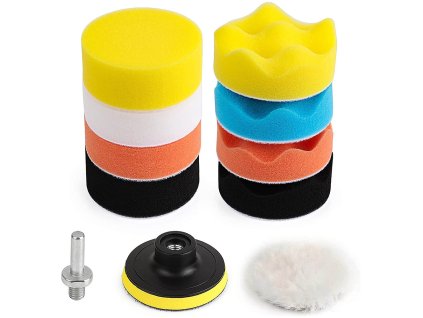 Sada leštících houbiček pro vrtačku 80 mm