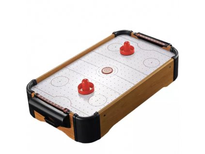 Přenosný stůl na vzdušný hokej pro děti, bílá/hnědá/černá/červená, dřevo/plast/plsť, 31x56x9.5 cm