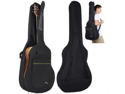 Pouzdro na kytaru, černá barva, polyester, vnitřní rozměry 103/41/11 cm