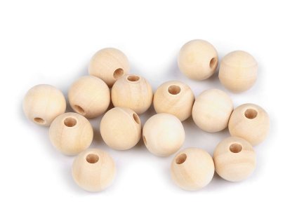 Dřevěné korálky nelakované Ø14 mm