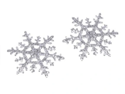 Nažehlovačka vločka s glitry Ø4 cm