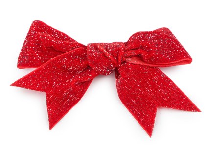 Vánoční mašle sametová 11x9 cm